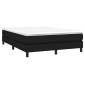 vidaXL Πλαίσιο Κρεβατιού Boxspring Μαύρο 140x200 εκ. Υφασμάτινο