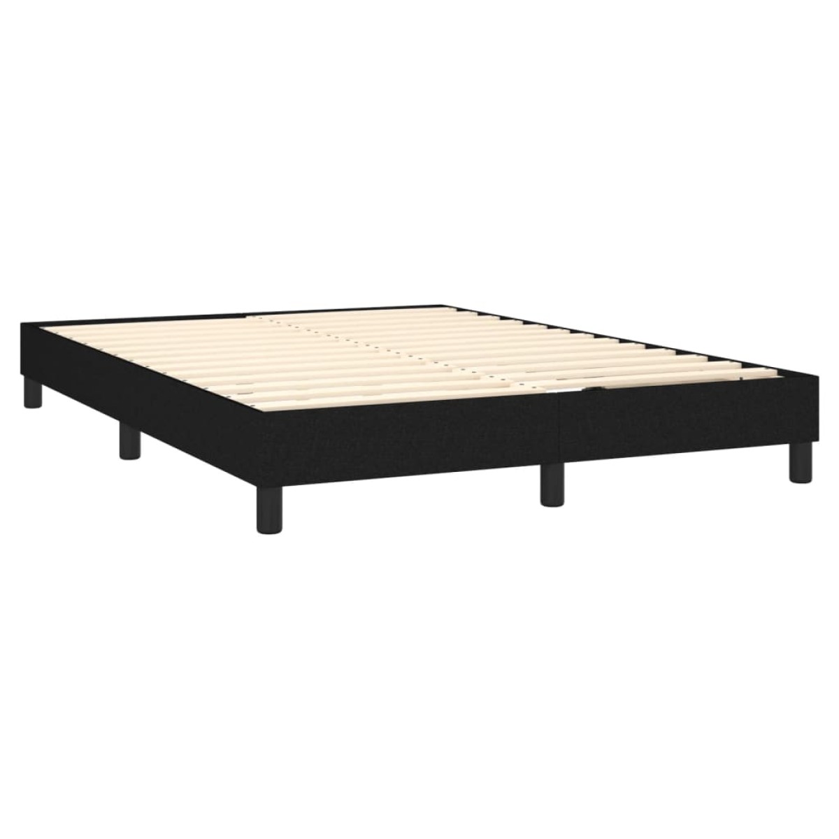 vidaXL Πλαίσιο Κρεβατιού Boxspring Μαύρο 140x200 εκ. Υφασμάτινο