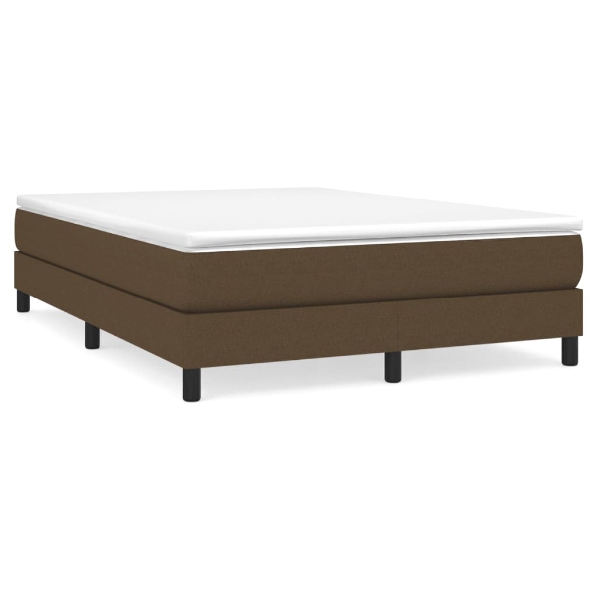 vidaXL Πλαίσιο Κρεβατιού Boxspring Σκούρο Καφέ 140x200 εκ. Υφασμάτινο