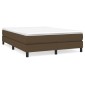 vidaXL Πλαίσιο Κρεβατιού Boxspring Σκούρο Καφέ 140x200 εκ. Υφασμάτινο