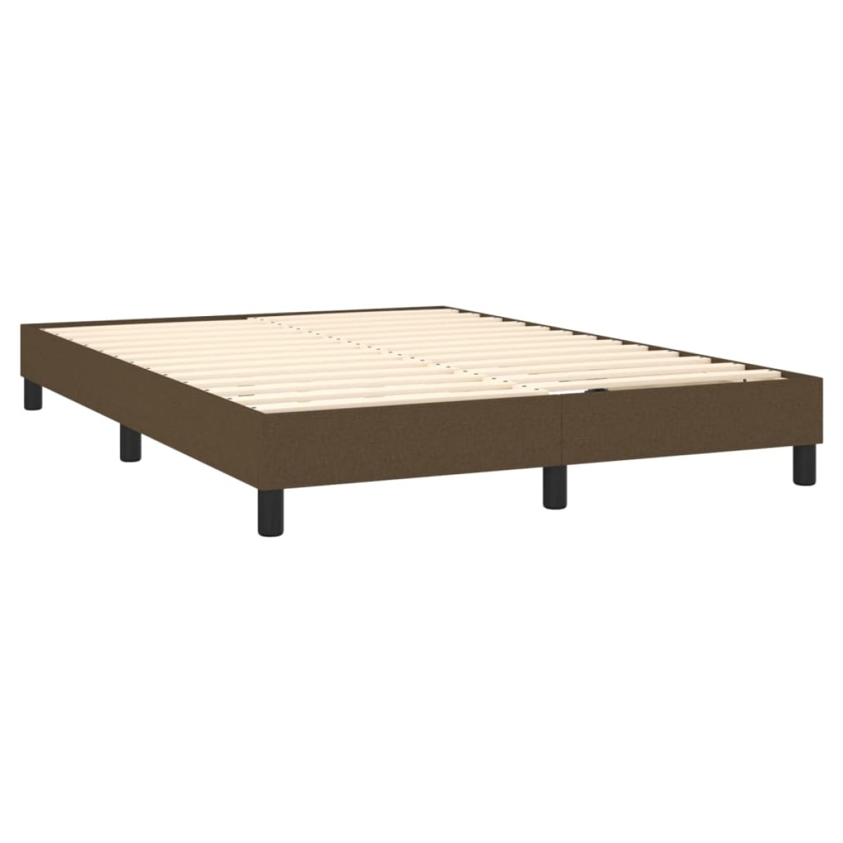 vidaXL Πλαίσιο Κρεβατιού Boxspring Σκούρο Καφέ 140x200 εκ. Υφασμάτινο