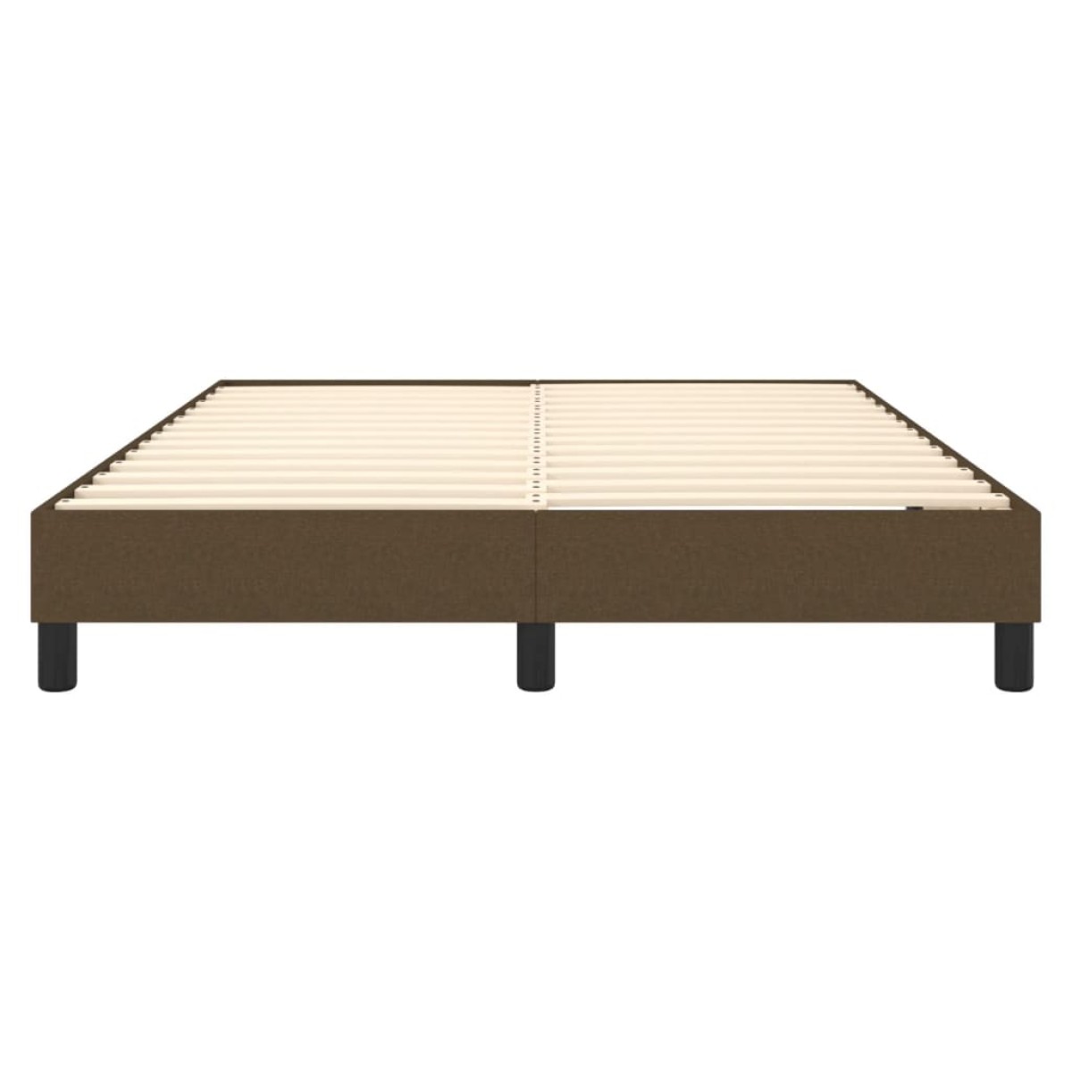 vidaXL Πλαίσιο Κρεβατιού Boxspring Σκούρο Καφέ 140x200 εκ. Υφασμάτινο