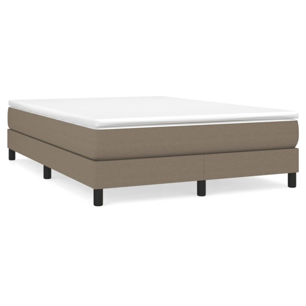vidaXL Σκελετός Κρεβατιού με Ελατήρια Taupe 140x200 εκ. Υφασμάτινο
