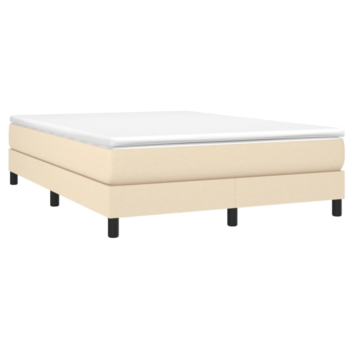vidaXL Πλαίσιο Κρεβατιού Boxspring Κρεμ 140x200 εκ. Υφασμάτινο