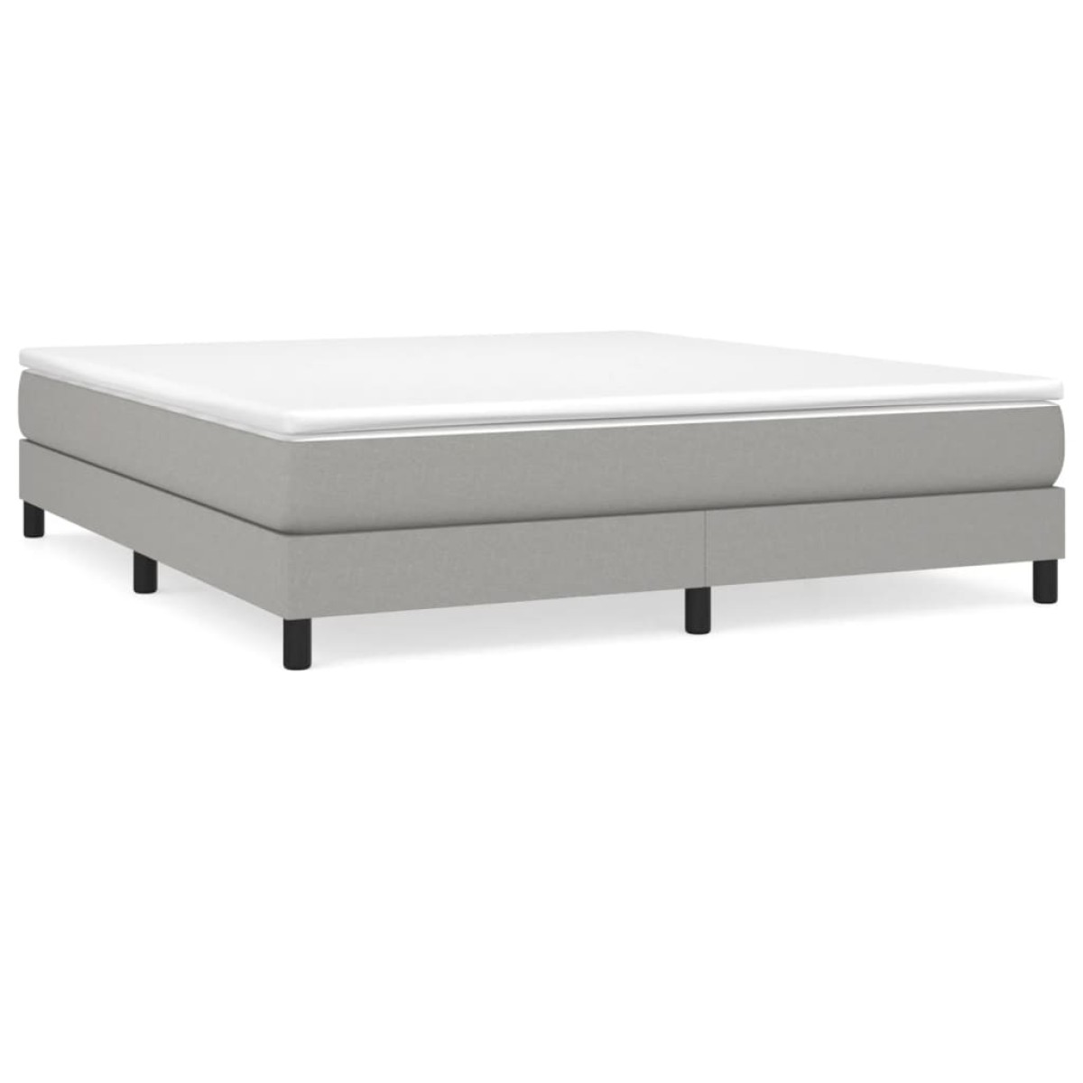 vidaXL Πλαίσιο Κρεβατιού Boxspring Ανοιχτό Γκρι 160x200 εκ. Υφασμάτινο