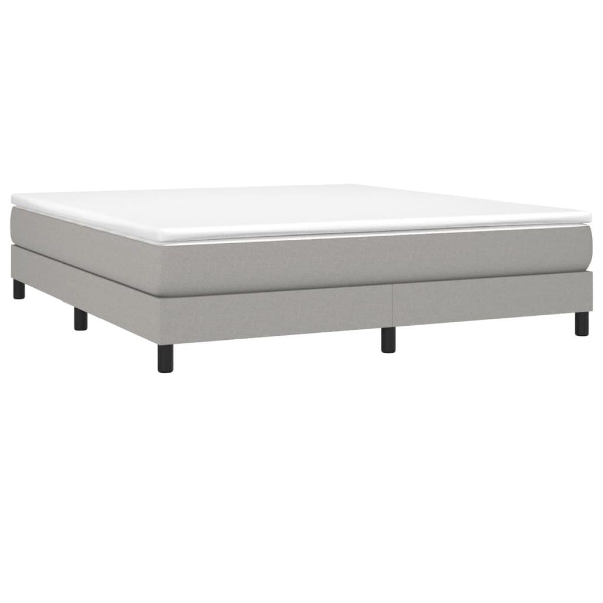 vidaXL Πλαίσιο Κρεβατιού Boxspring Ανοιχτό Γκρι 160x200 εκ. Υφασμάτινο