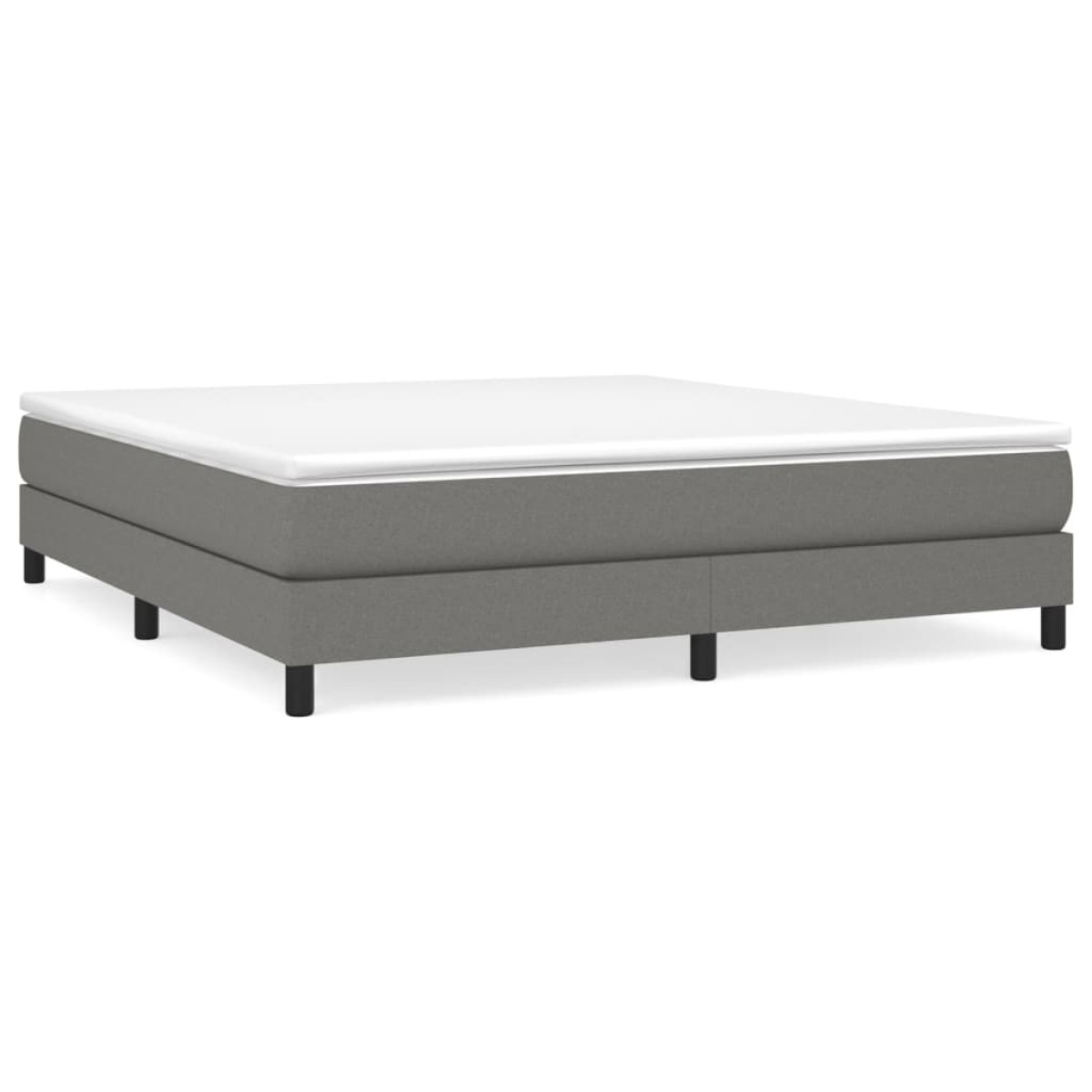 vidaXL Πλαίσιο Κρεβατιού Boxspring Σκούρο Γκρι 160x200 εκ. Υφασμάτινο