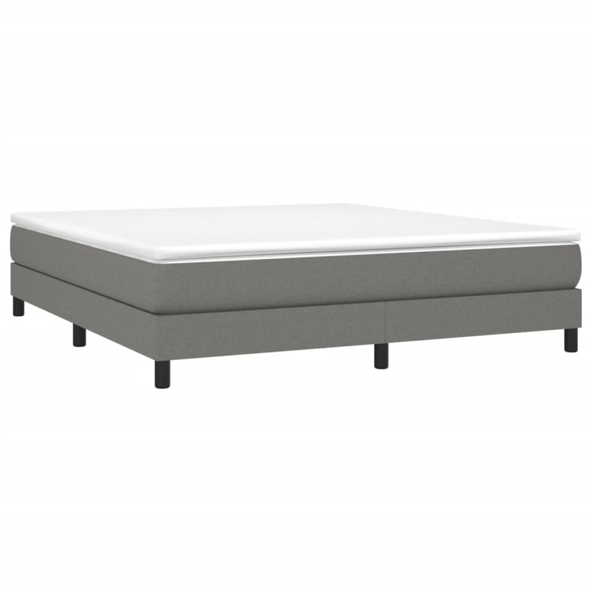 vidaXL Πλαίσιο Κρεβατιού Boxspring Σκούρο Γκρι 160x200 εκ. Υφασμάτινο