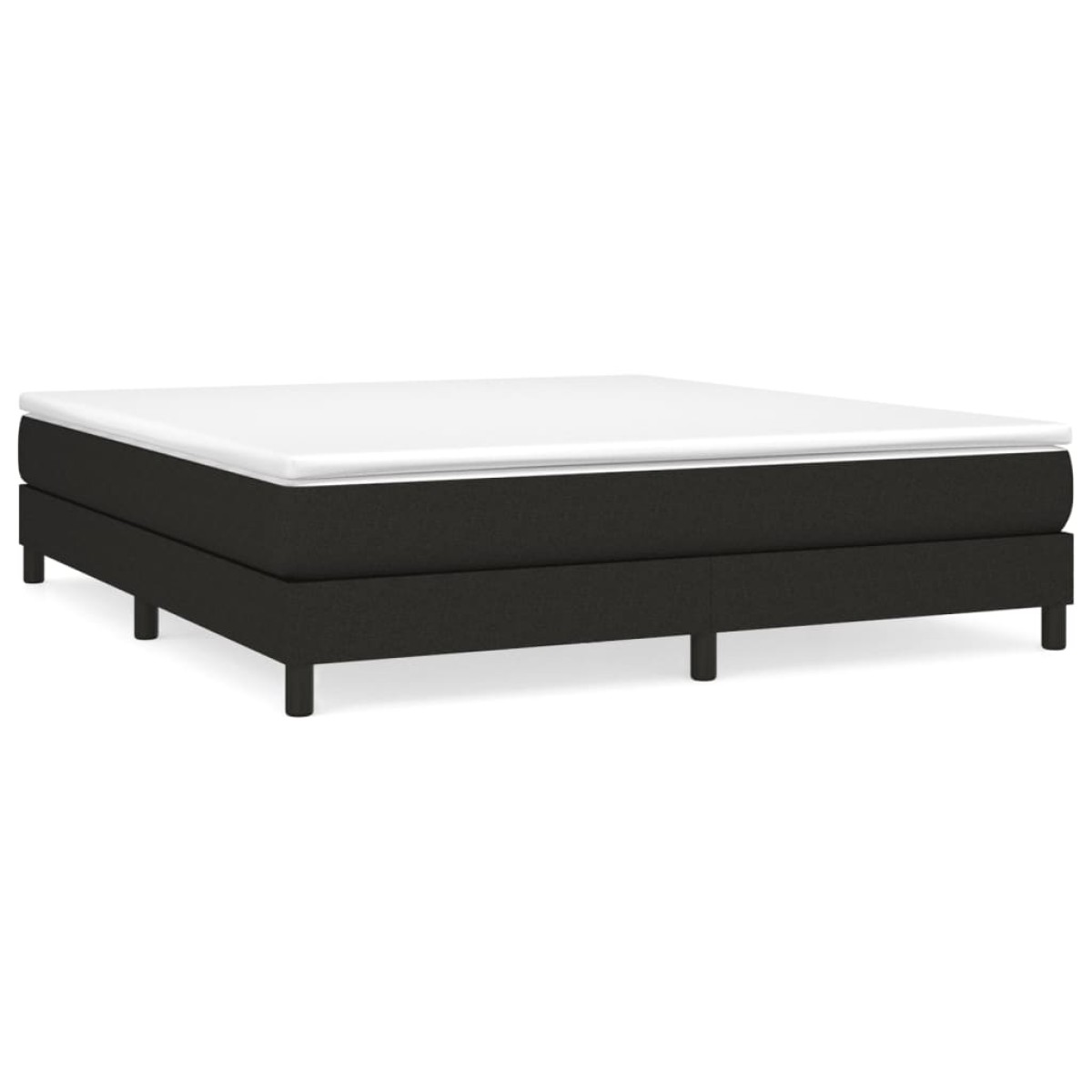 vidaXL Πλαίσιο Κρεβατιού Boxspring Μαύρο 160x200 εκ. Υφασμάτινο
