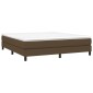vidaXL Πλαίσιο Κρεβατιού Boxspring Σκούρο Καφέ 160x200 εκ. Υφασμάτινο