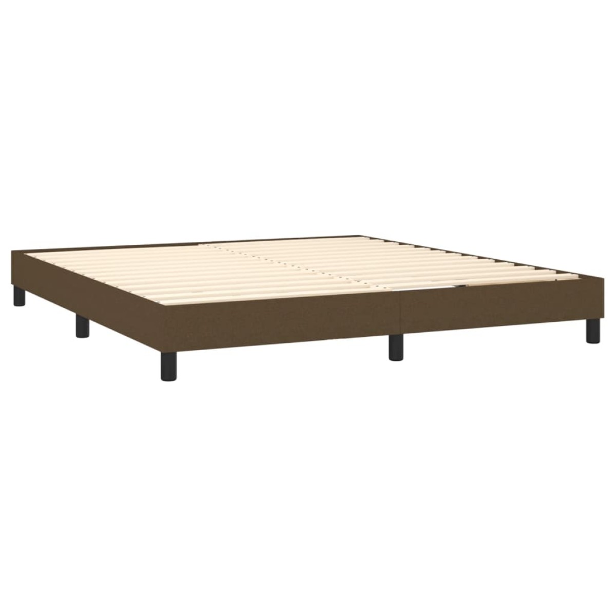 vidaXL Πλαίσιο Κρεβατιού Boxspring Σκούρο Καφέ 160x200 εκ. Υφασμάτινο