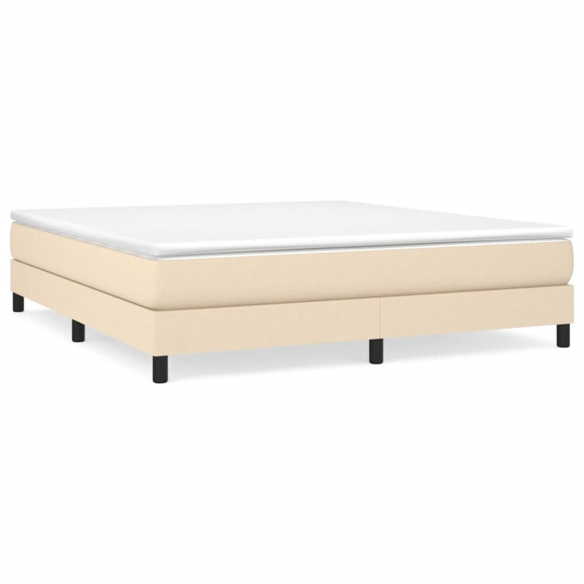 vidaXL Πλαίσιο Κρεβατιού Boxspring Κρεμ 160x200 εκ. Υφασμάτινο