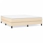 vidaXL Πλαίσιο Κρεβατιού Boxspring Κρεμ 160x200 εκ. Υφασμάτινο