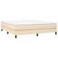 vidaXL Πλαίσιο Κρεβατιού Boxspring Κρεμ 160x200 εκ. Υφασμάτινο