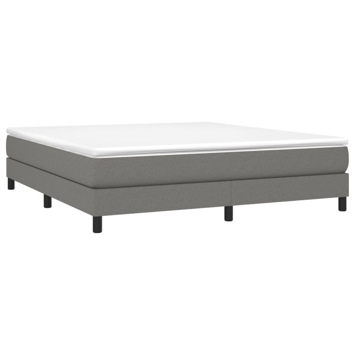 vidaXL Πλαίσιο Κρεβατιού Boxspring Σκούρο Γκρι 180x200 εκ. Υφασμάτινο