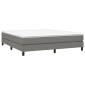 vidaXL Πλαίσιο Κρεβατιού Boxspring Σκούρο Γκρι 180x200 εκ. Υφασμάτινο