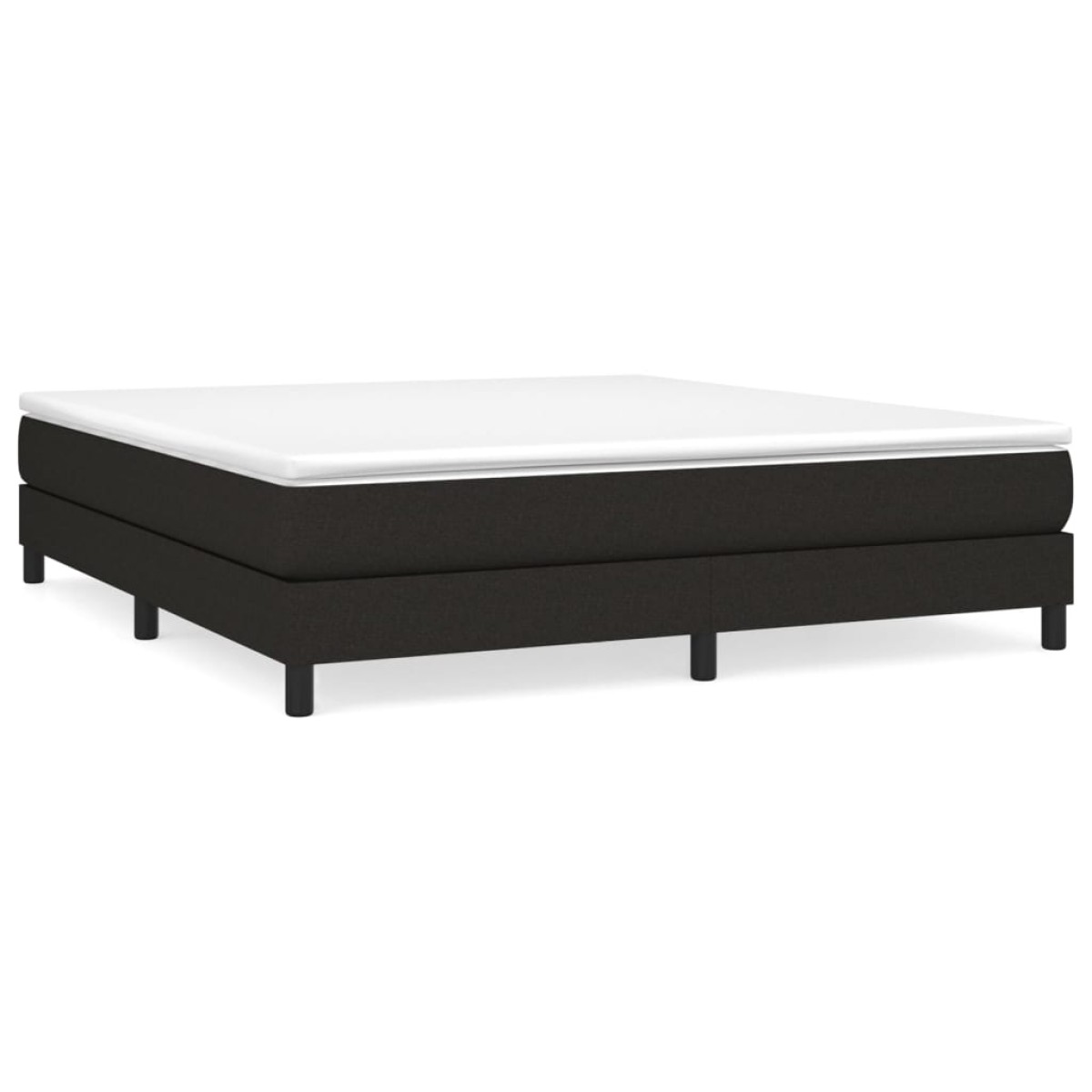 vidaXL Πλαίσιο Κρεβατιού Boxspring Μαύρο 180x200 εκ. Υφασμάτινο
