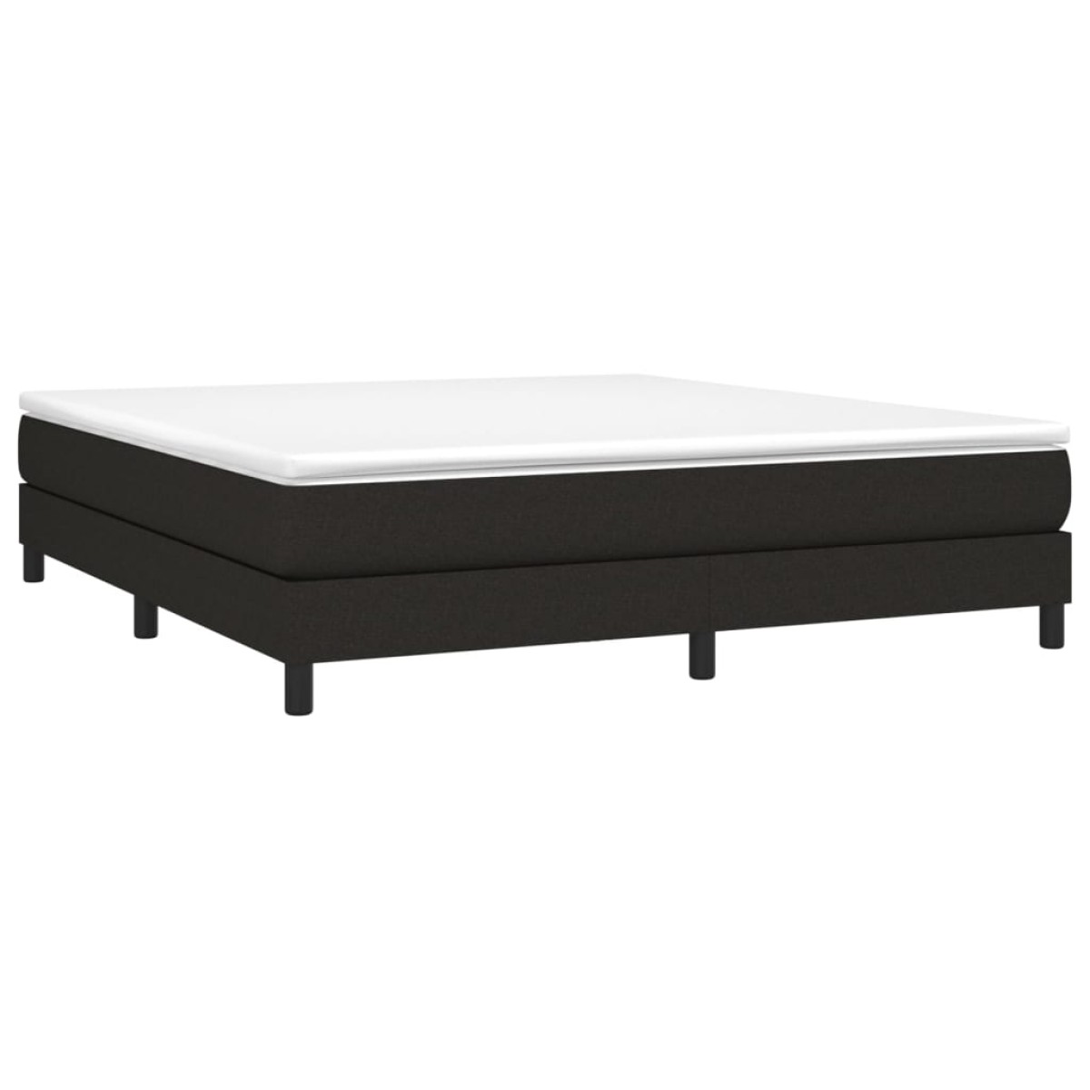 vidaXL Πλαίσιο Κρεβατιού Boxspring Μαύρο 180x200 εκ. Υφασμάτινο