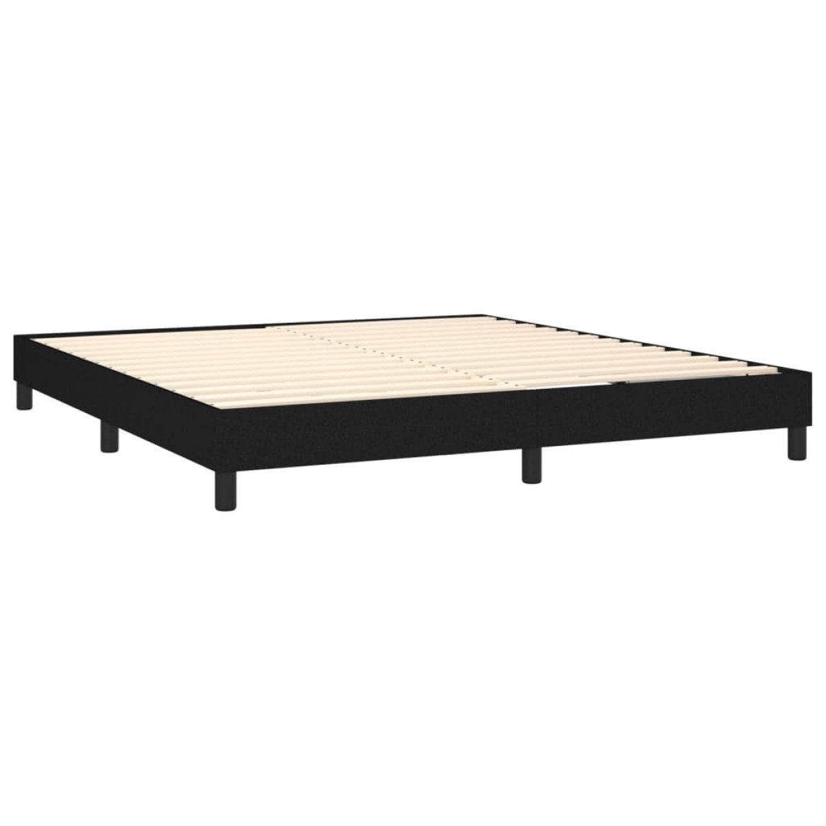 vidaXL Πλαίσιο Κρεβατιού Boxspring Μαύρο 180x200 εκ. Υφασμάτινο