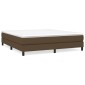 vidaXL Πλαίσιο Κρεβατιού Boxspring Σκούρο Καφέ 180x200 εκ. Υφασμάτινο