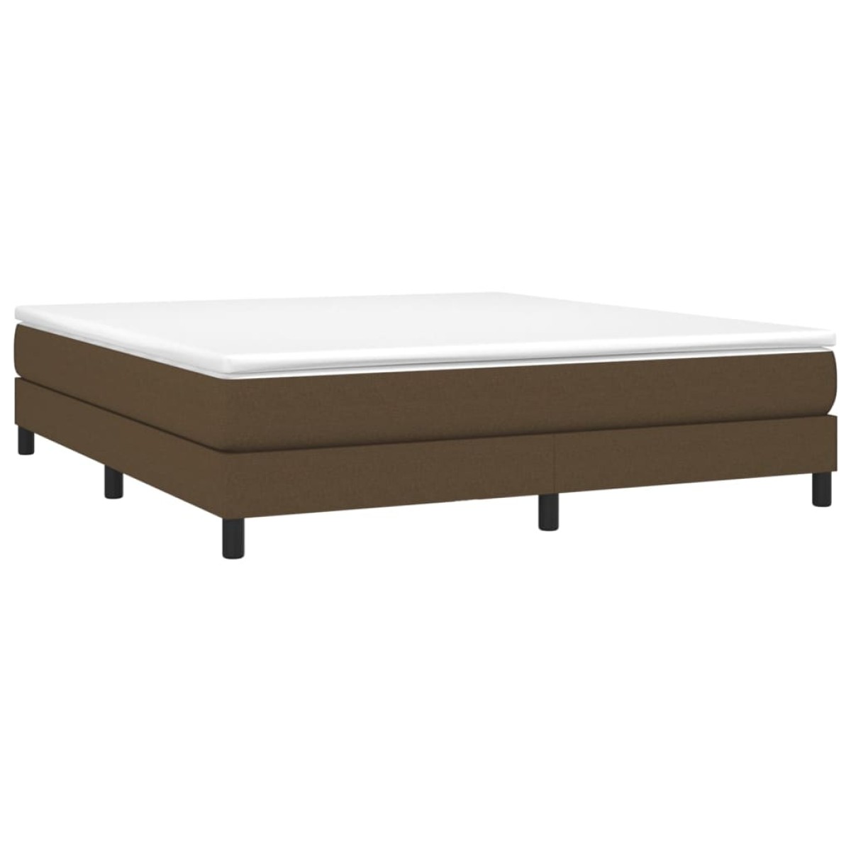 vidaXL Πλαίσιο Κρεβατιού Boxspring Σκούρο Καφέ 180x200 εκ. Υφασμάτινο