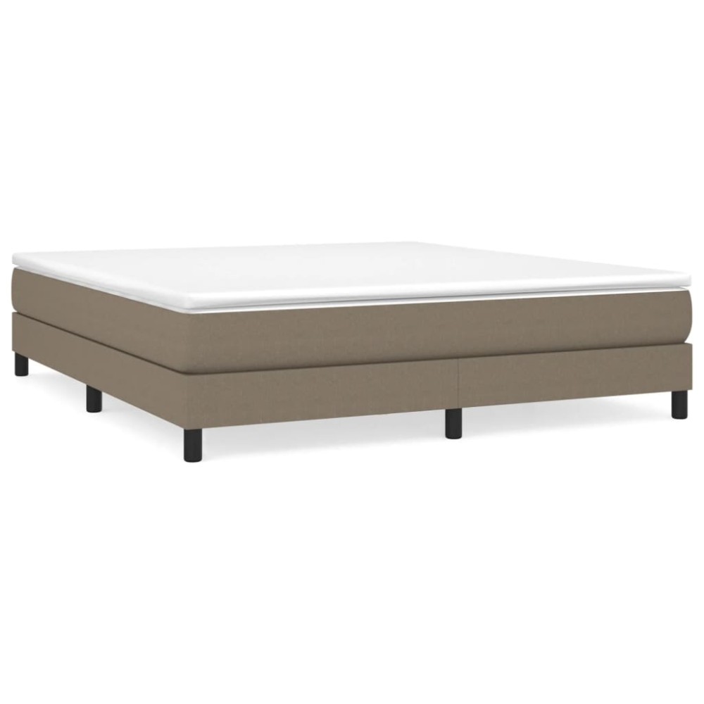 vidaXL Σκελετός Κρεβατιού με Ελατήρια Taupe 180x200 εκ. Υφασμάτινο