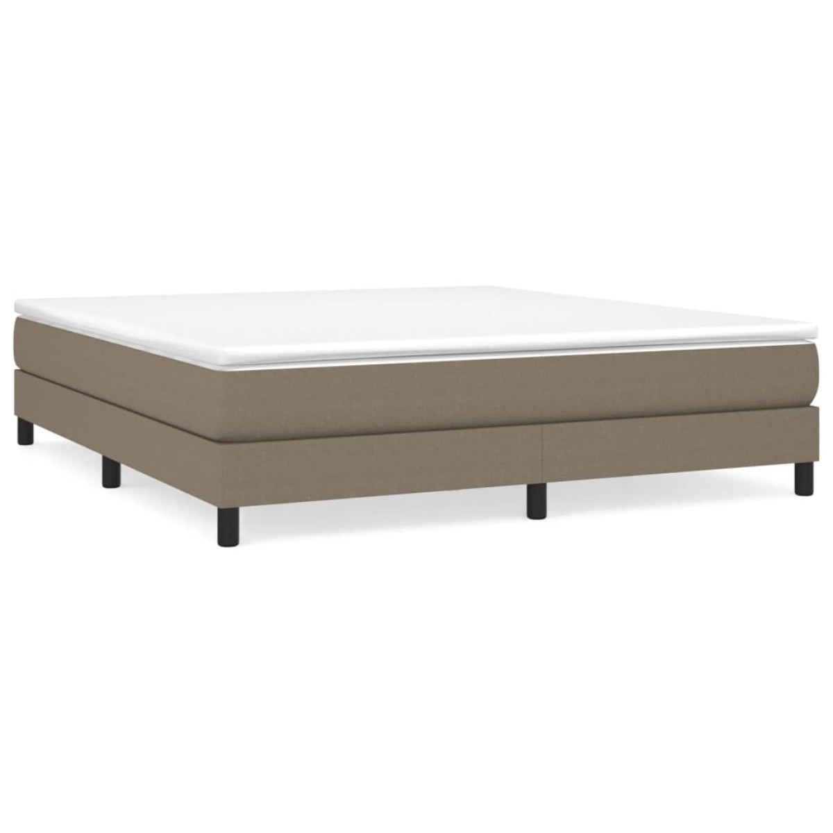 vidaXL Πλαίσιο Κρεβατιού Boxspring Taupe 180x200 εκ. Υφασμάτινο