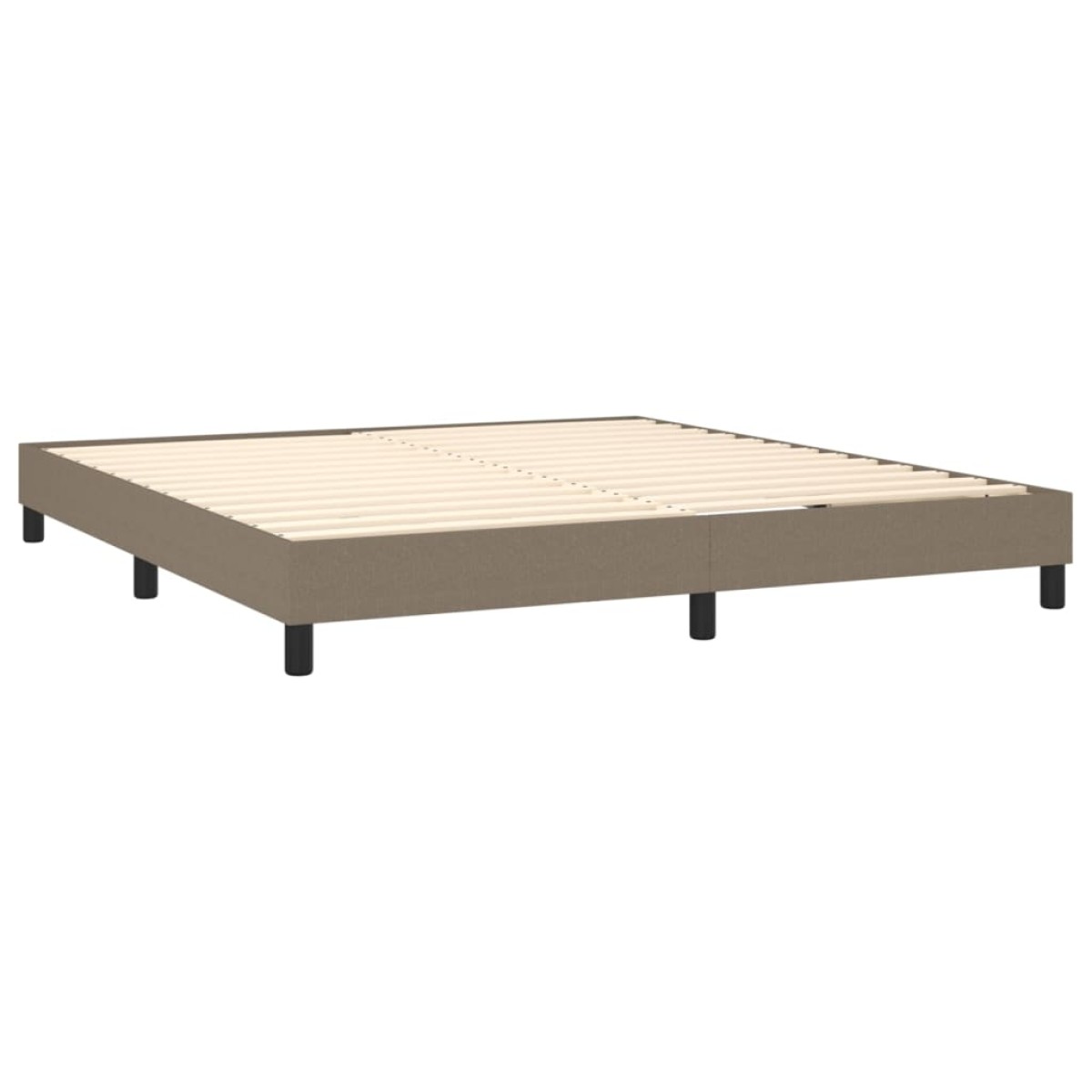 vidaXL Πλαίσιο Κρεβατιού Boxspring Taupe 180x200 εκ. Υφασμάτινο