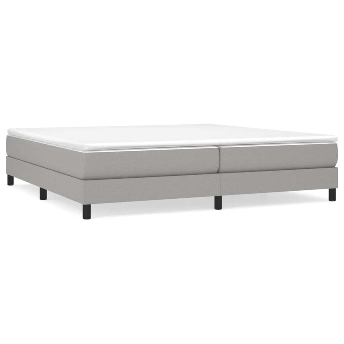 vidaXL Πλαίσιο Κρεβατιού Boxspring Ανοιχτό Γκρι 200x200 εκ. Υφασμάτινο