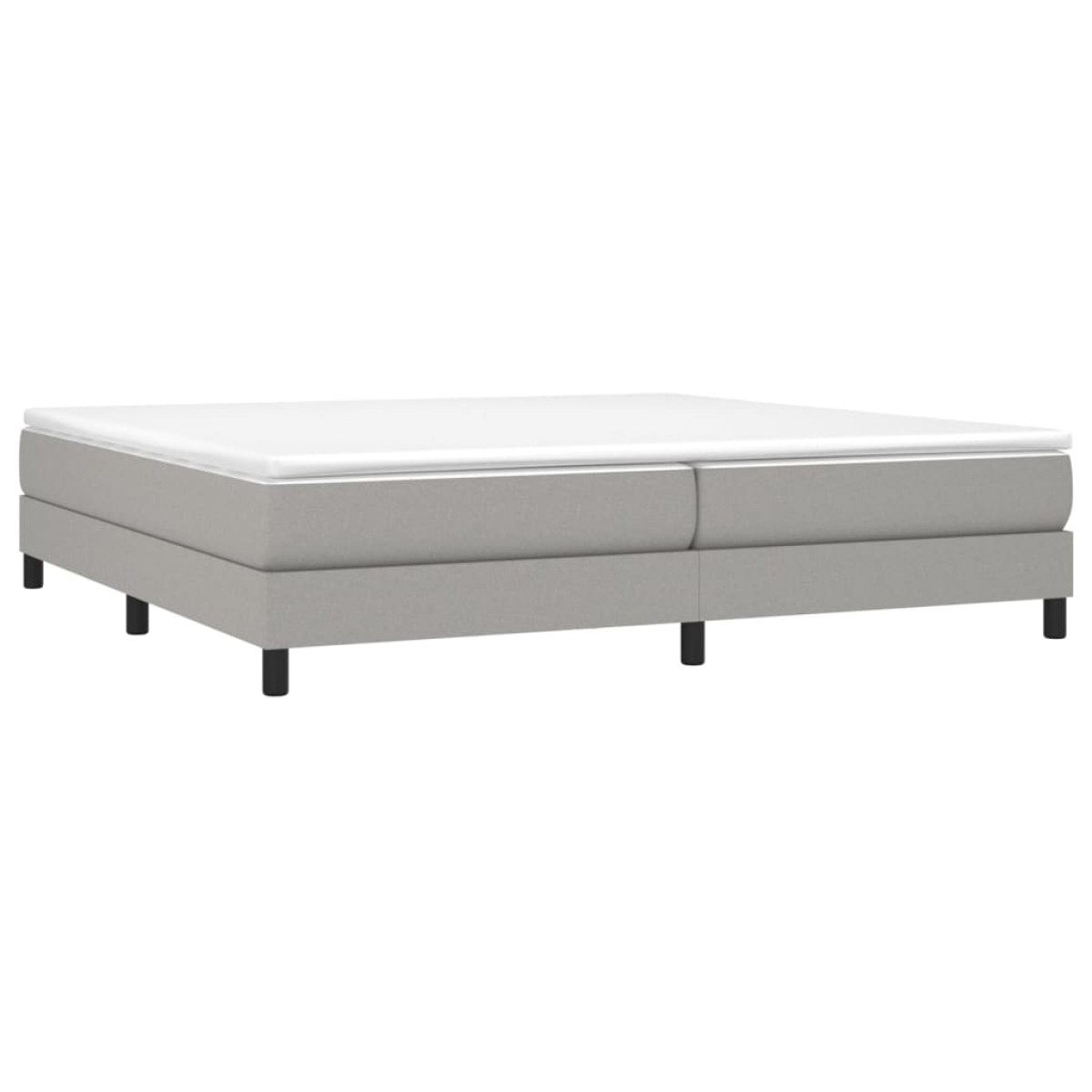 vidaXL Πλαίσιο Κρεβατιού Boxspring Ανοιχτό Γκρι 200x200 εκ. Υφασμάτινο