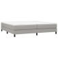 vidaXL Πλαίσιο Κρεβατιού Boxspring Ανοιχτό Γκρι 200x200 εκ. Υφασμάτινο