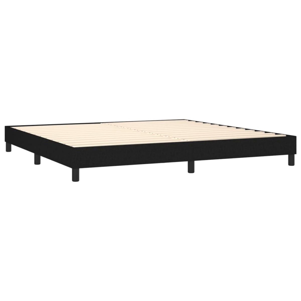 vidaXL Πλαίσιο Κρεβατιού Boxspring Μαύρο 200x200 εκ. Υφασμάτινο