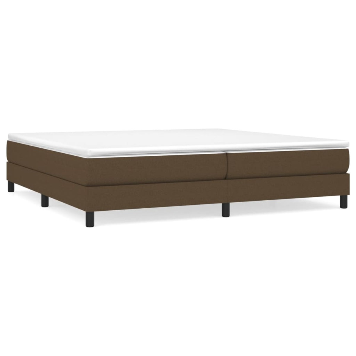 vidaXL Πλαίσιο Κρεβατιού Boxspring Σκούρο Καφέ 200x200 εκ. Υφασμάτινο