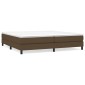 vidaXL Πλαίσιο Κρεβατιού Boxspring Σκούρο Καφέ 200x200 εκ. Υφασμάτινο