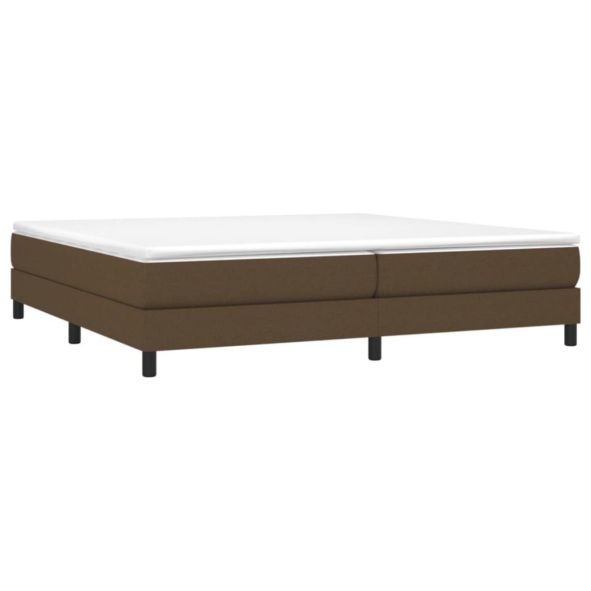 vidaXL Πλαίσιο Κρεβατιού Boxspring Σκούρο Καφέ 200x200 εκ. Υφασμάτινο