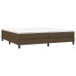 vidaXL Πλαίσιο Κρεβατιού Boxspring Σκούρο Καφέ 200x200 εκ. Υφασμάτινο