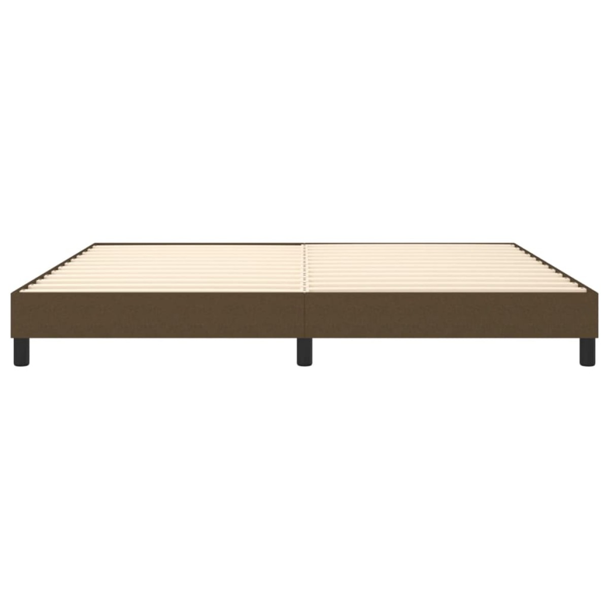 vidaXL Πλαίσιο Κρεβατιού Boxspring Σκούρο Καφέ 200x200 εκ. Υφασμάτινο