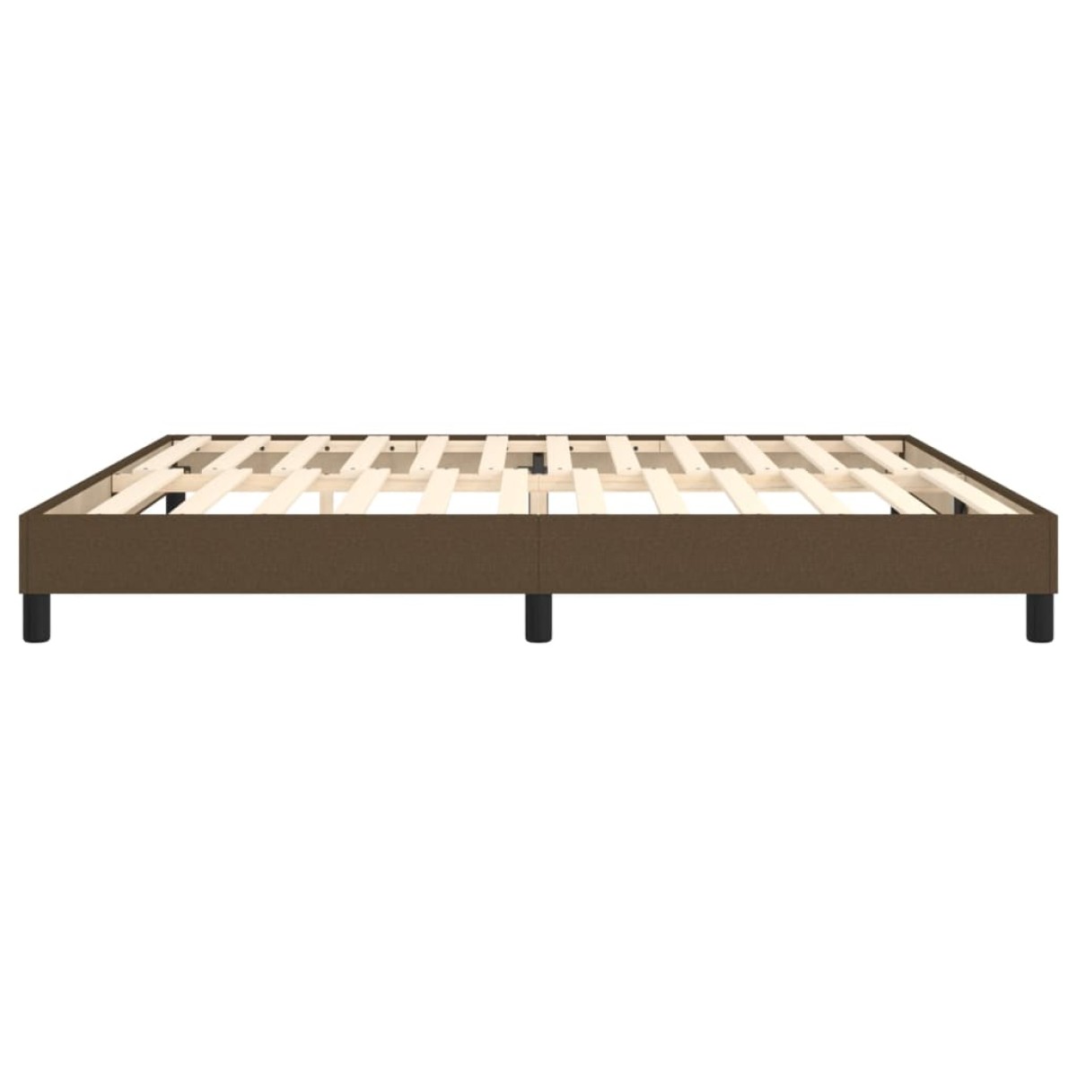 vidaXL Πλαίσιο Κρεβατιού Boxspring Σκούρο Καφέ 200x200 εκ. Υφασμάτινο