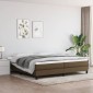 vidaXL Πλαίσιο Κρεβατιού Boxspring Σκούρο Καφέ 200x200 εκ. Υφασμάτινο