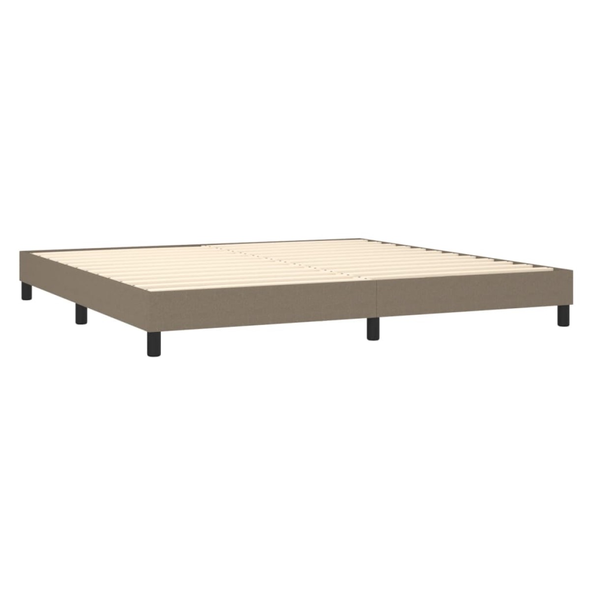vidaXL Πλαίσιο Κρεβατιού Boxspring Taupe 200x200 εκ. Υφασμάτινο