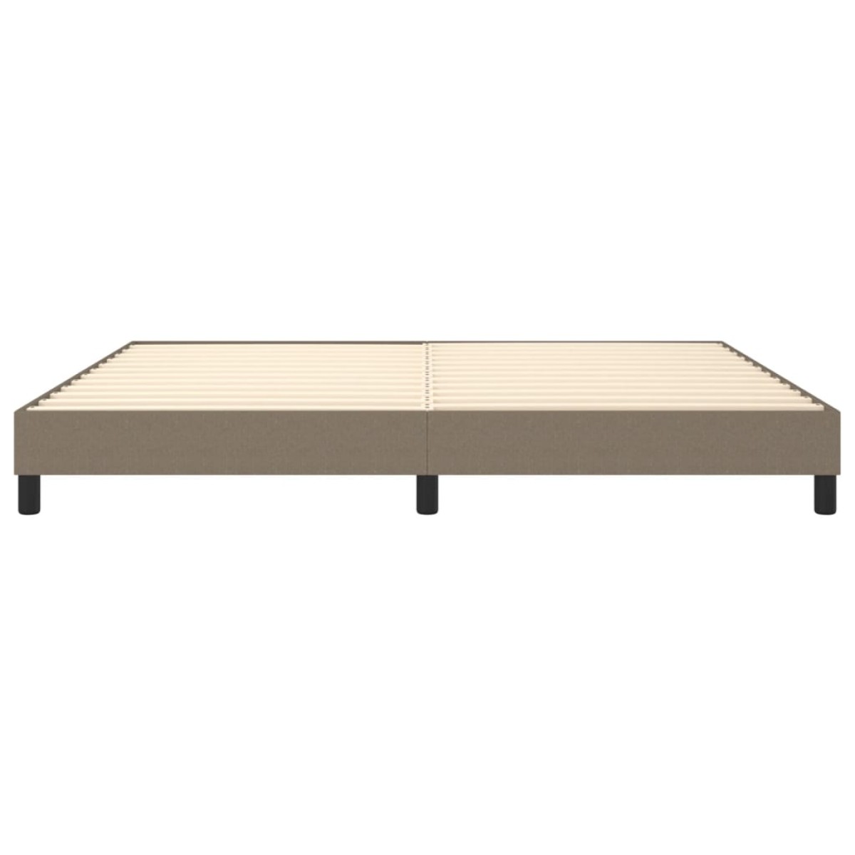 vidaXL Πλαίσιο Κρεβατιού Boxspring Taupe 200x200 εκ. Υφασμάτινο