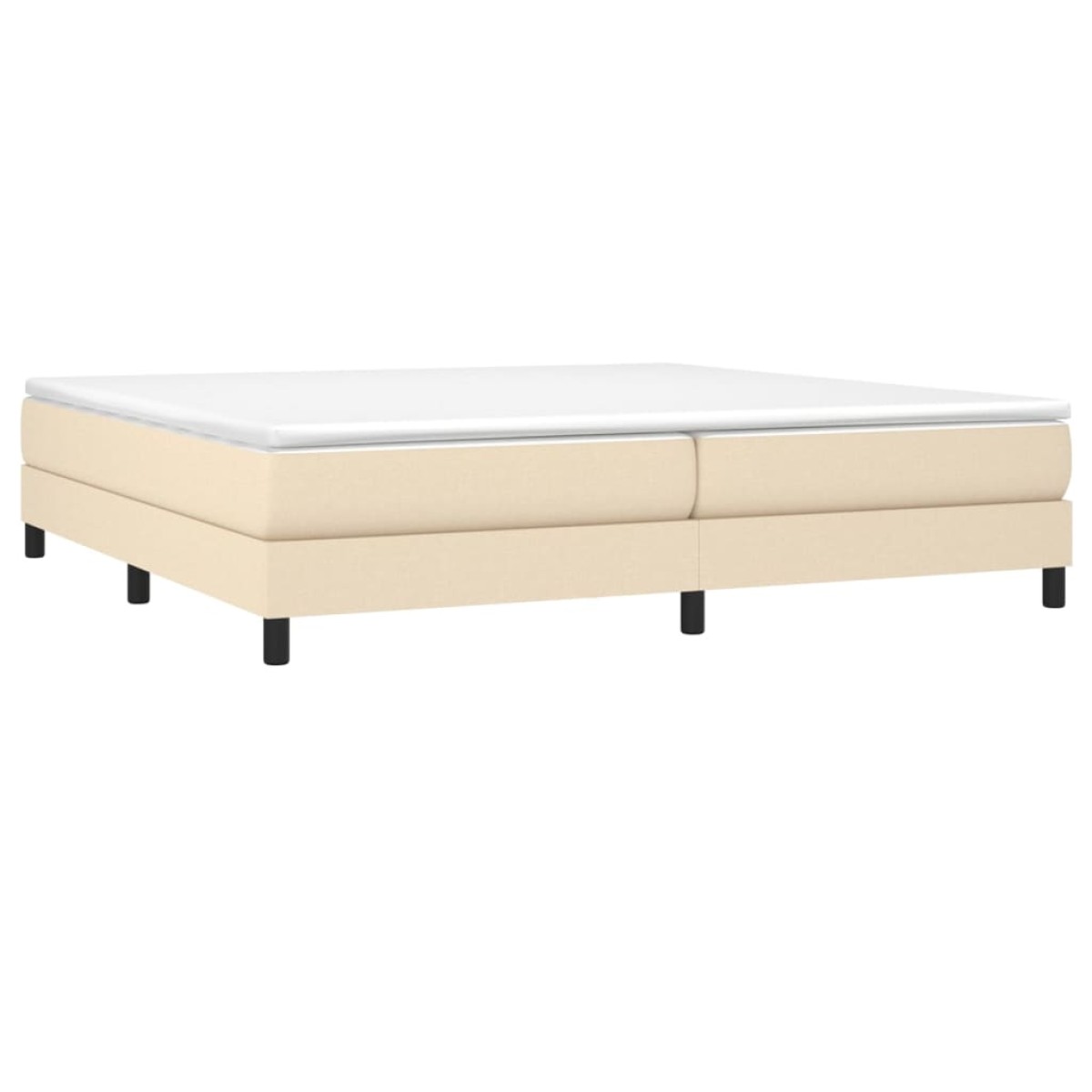 vidaXL Πλαίσιο Κρεβατιού Boxspring Κρεμ 200x200 εκ. Υφασμάτινο