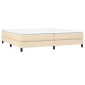 vidaXL Πλαίσιο Κρεβατιού Boxspring Κρεμ 200x200 εκ. Υφασμάτινο