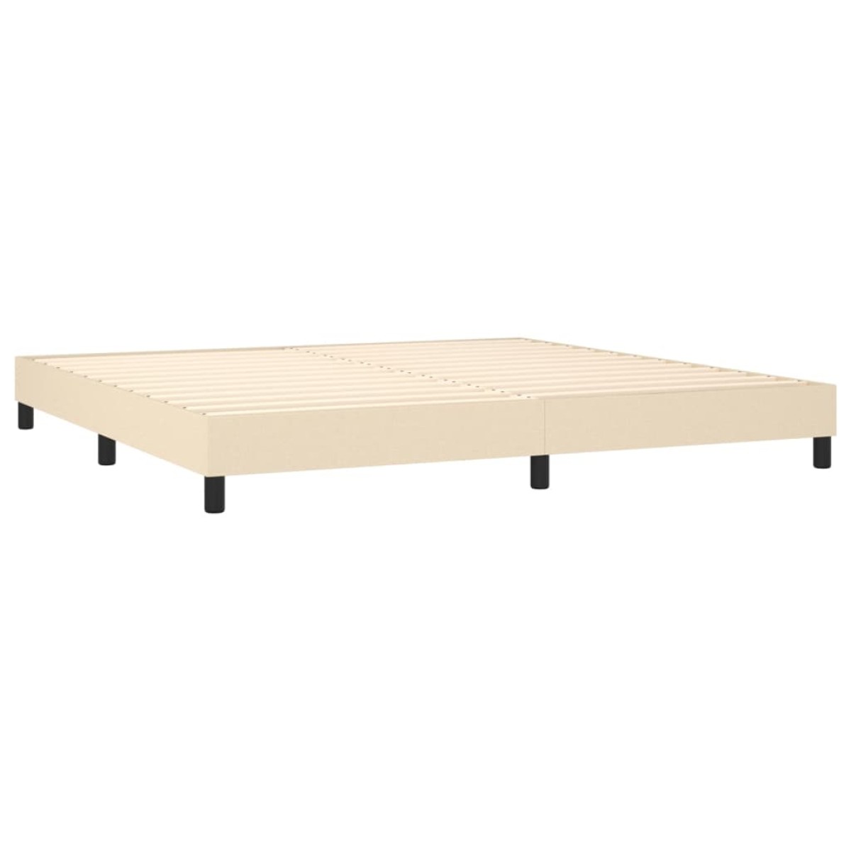 vidaXL Πλαίσιο Κρεβατιού Boxspring Κρεμ 200x200 εκ. Υφασμάτινο