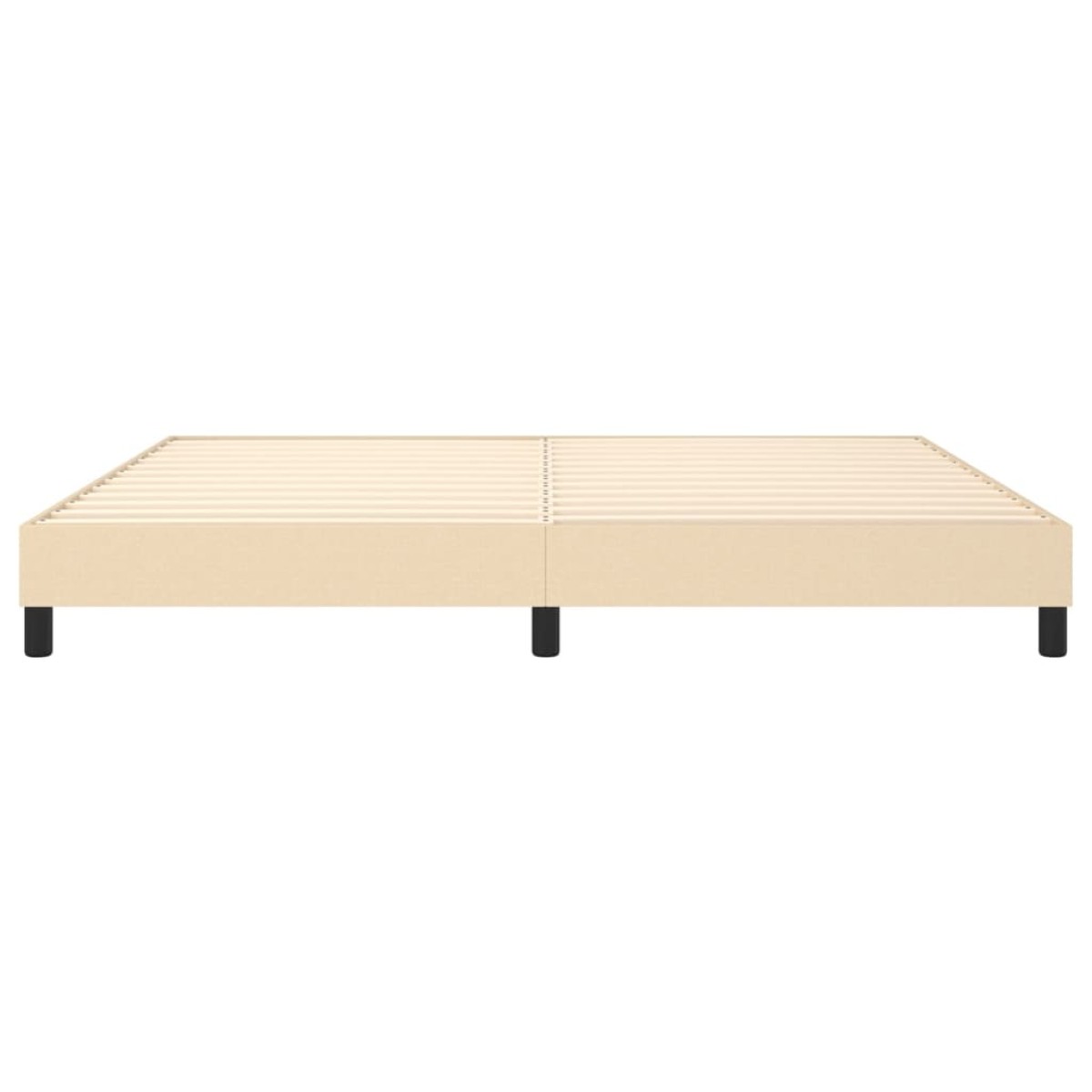 vidaXL Πλαίσιο Κρεβατιού Boxspring Κρεμ 200x200 εκ. Υφασμάτινο
