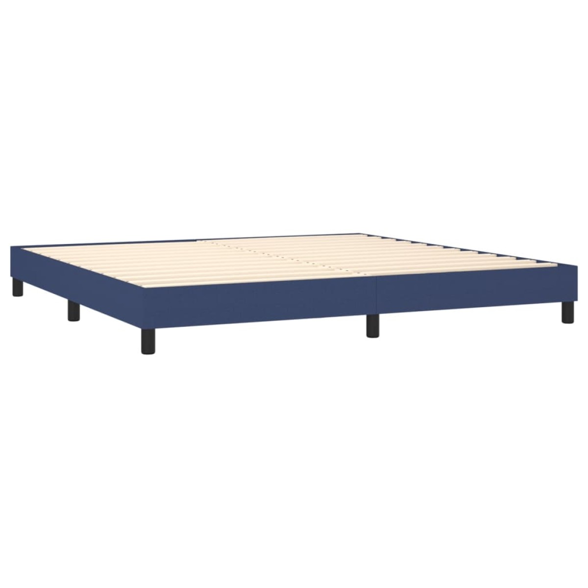 vidaXL Πλαίσιο Κρεβατιού Boxspring Μπλε 200x200 εκ. Υφασμάτινο