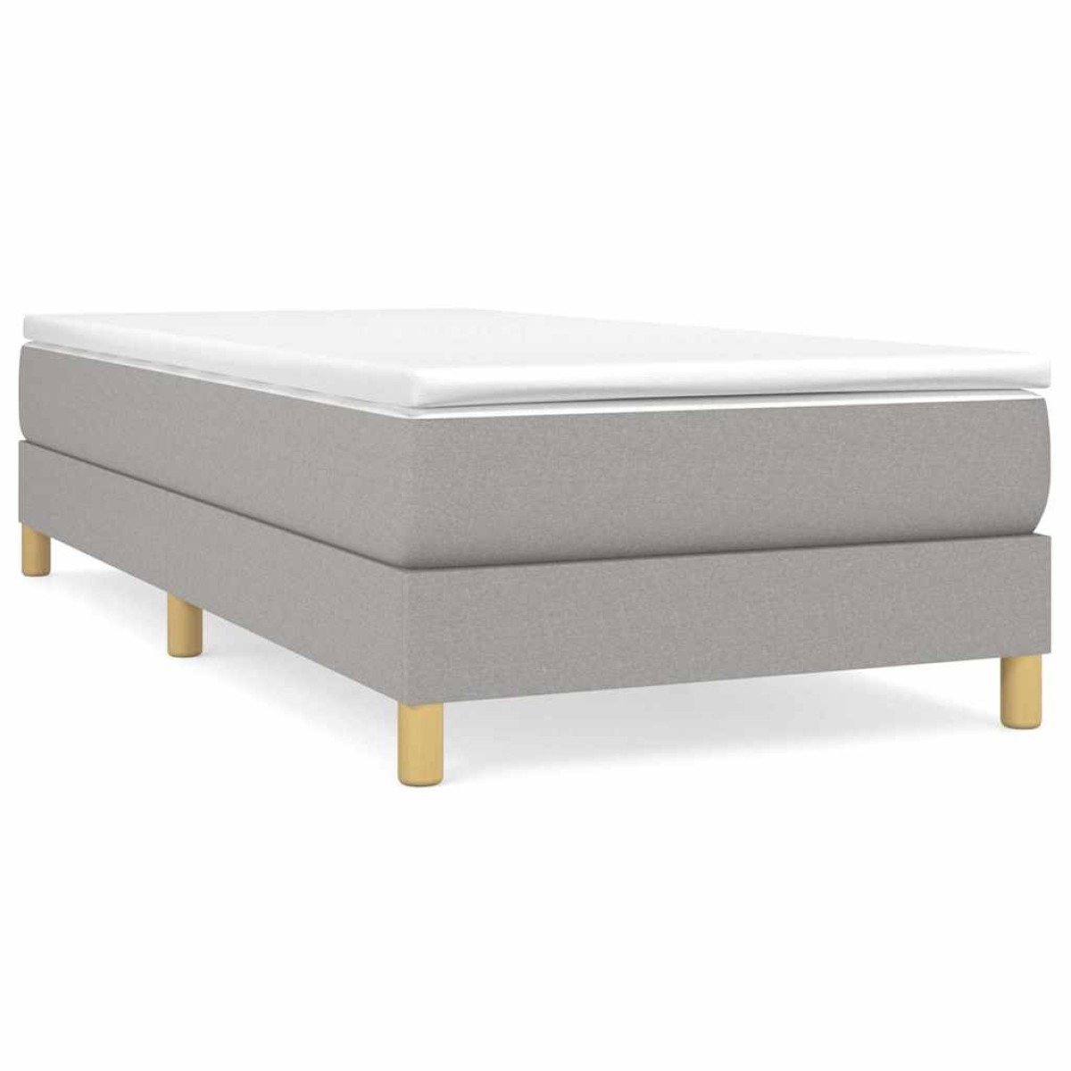 vidaXL Πλαίσιο Κρεβατιού Boxspring Ανοιχτό Γκρι 80x200 εκ. Υφασμάτινο
