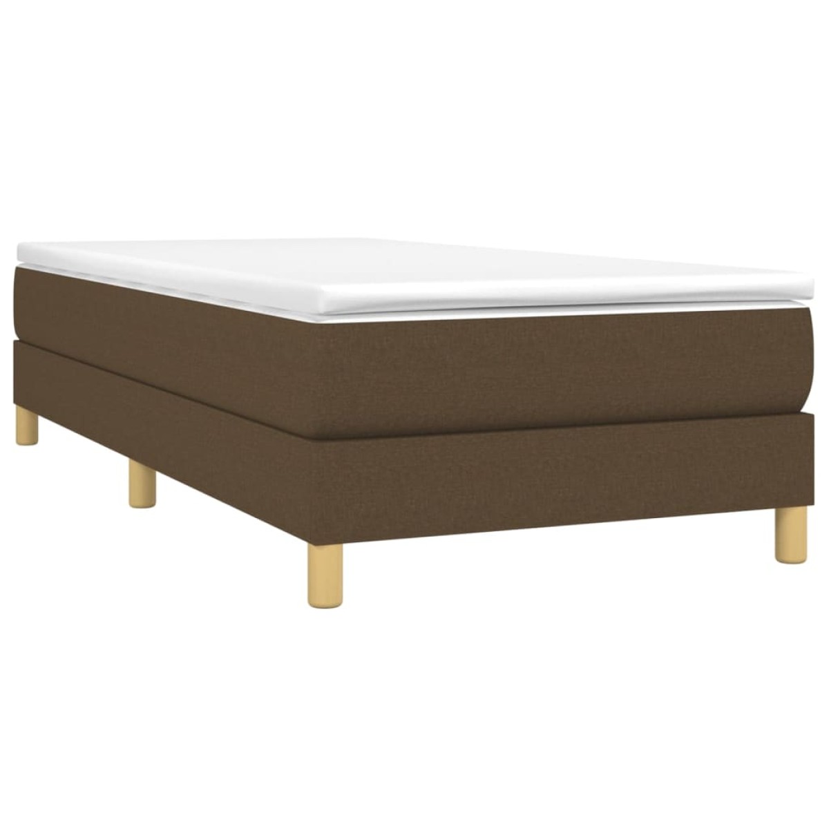 vidaXL Πλαίσιο Κρεβατιού Boxspring Σκούρο Καφέ 80x200 εκ. Υφασμάτινο