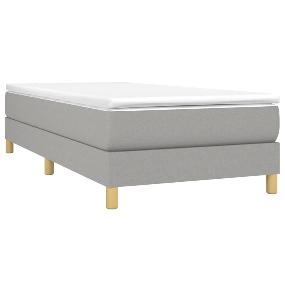 vidaXL Πλαίσιο Κρεβατιού Boxspring Ανοιχτό Γκρι 90x190 εκ. Υφασμάτινο