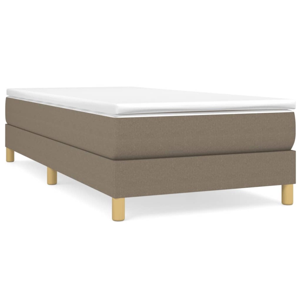 vidaXL Σκελετός Κρεβατιού με Ελατήρια Taupe 90x190 εκ. Υφασμάτινο